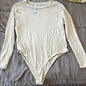 Cream Long Sleeve Bodysuit